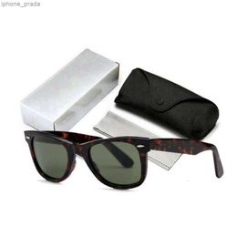 wayfarer luxury square sunglasses men women acetate frame with ray glass lenses sun glasses for male rays ban s