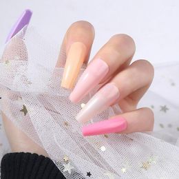 False Nails 100Pcs/Box Nail Tips Detachable Faux Patch Colorful Wearable Non-fading Artificial