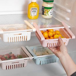 Bathroom Shelves Hoomall Creative Refrigerator Storage Box Fresh Spacer Layer Rack Drawer Sort Kitchen Tool 230504