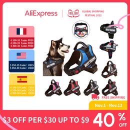 Supplies Personalised No Pull Dog Harness With Custom Name And Phone Number Heavy Duty Pet Harness Training Walking Adjustable Dog Vest