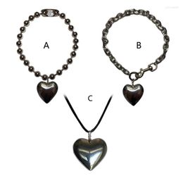 Pendant Necklaces Fashion Hyperbole Punk Necklace Big Love Heart For Women H8WF