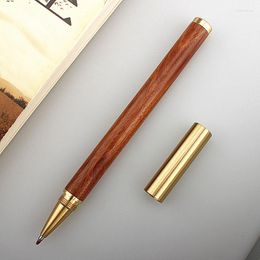 High Quality Wood Ballpoint Pen Sandalwood Bronze Rollerball Pens Business Office School Supplies Writing Ink