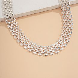 Chains Alloy Necklace Thick Chain Necklaces Cuban Simple Punk Chunky Jewellery Gift For Women Men