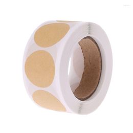 Gift Wrap Kraft Paper Round Label Blank Sealing Sticker 500pcs/roll Dessert Wrapping Box P15F