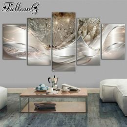 Stitch 5 piece Diy Diamond Painting Abstract Dreamy Water Drop Full Square Round Drill Diamond Embroidery Mosaic Wall Decor Art AA3681