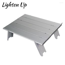 Camp Furniture Lighten Up Camping Mini Folding Aluminum Portable Table Collapsible Computer Bed Desk For Leisure And Entertainment