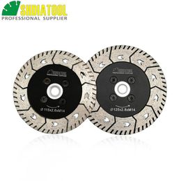 Zaagbladen SHDIATOOL 1pc 4.5"or 5" Diamond Dual Saw Blades M14 Thread Granite Marble Concrete Cutting Grinding Disc Cut Grind Sharpen