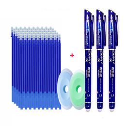 Ballpoint Pens 55pcsset Colored Ink Erasable Refills Rods 05mm Magic Gel Washable Handle Office School Writing Stationery 230503