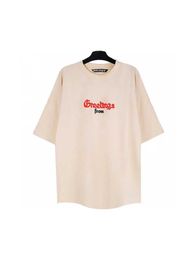 Diseñador ropa de moda PA Tees camisetas Palmes Angels Summer NUEVA MANAVA DE MANE A LAN MANA Camiseta Camiseta redonda Tendencia de la camiseta de algodón de lujo de lujo en venta