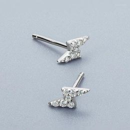 Stud Earrings Iced Moissanite Flash Women 925 Sterling Silver D/Black Diamond Ear Studs 14K Gold Filled Ins Jewelry