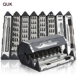 Schroevendraaier QUK 128Pcs Screwdriver Set Precision Torx Phillips Slotted Screw Bits Small Disassembly Combination Tool Kits Repair Hand Tools