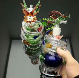 Smoking Pipes Aeecssories Glass Hookahs Bongs Coloured oversized pan dragon glass water bottle