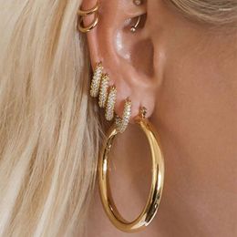 Hoop Earrings Piercing Earring For Women Girls Fashion Big Chunky Gold Colour C Shaped Punk Ear Jewellery Accessories Party Birthday Gifts