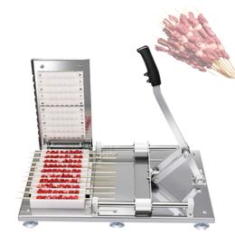 10 Skewers Skewer Machine Reusable Meat String Device Mutton Kebab Skewer Machine Lamb Satay Stringer Maker For BBQ Barbecue