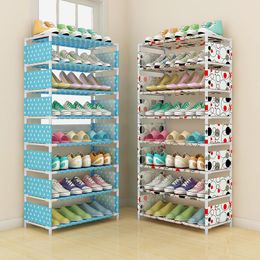 Storage Shoes Organisers Multilayer Simple Fabric Shoe Rack Home Living Room Bedroom Space Saving Shoe Cabinets Dormitory Shoeshelf