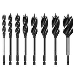 Joiners Wood Drill Bit Reaming Drill Wood Auger Fast Cut Woodworking Drill Bit Set 8Pcs 10Mm 12Mm 14Mm 16Mm 20Mm 22Mm 25Mm 32Mm