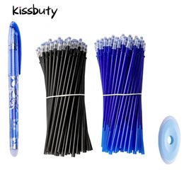 Ballpoint Pens 05mm Erasable Set Blue Black Ink Gel Refill Rod Washable Handle School Office Writing Stationery 230503