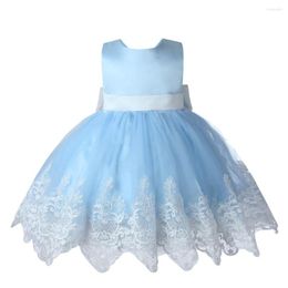 Girl Dresses Baby Summer Dress Lace Bow Flower Christening Gown Baptism Clothes Born 1 Year Birthday Princess Infant Party Wedding Costume