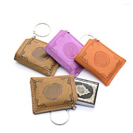 Keychains 1PC Mini Cute Islamic Muslim Ark Book Ring Charm Car Bag Purse Real Paper Can Read Pendant Jewelry