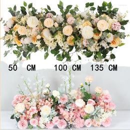 Decorative Flowers 100/135cm Wedding Floral Wall Decorations Decoration Party Arch Background Road Reference Rose Peony Hydrangea