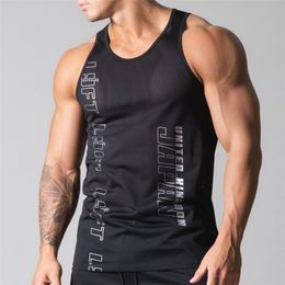 Mens Tank Tops Casual Mesh Breathable Workout Gym Vest Muscle Sleeveless Sportswear Shirt Fashion Bodybuilding Fitness 230504