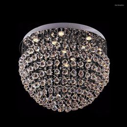 Chandeliers Round LED K9 Crystal Lamps Living Room Chandelier Lights El Lobby Lighting