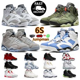 Basketball Shoes Jumpman 6 6s University Blue Red Oreo Georgetown Midnight Navy Cactus Jack Black Infrared mens trainers outdoor sports sneakers size 36-47