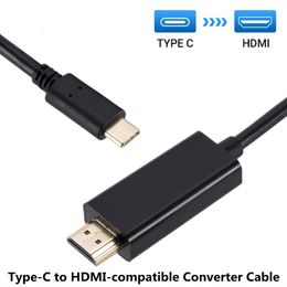 USB C-HDMI Kablosu 1.8m 4K30 Tip C-HDMI Dönüştürücü Kablo MacBook için Thunderbolt3 Dönüştürücü Huawei Mate 30 USB-C HDMI adaptörü USB Tip C ila HDMI