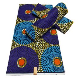 Fabric Popular Real Dutch African Wax Prints Fabric High Quality 100% Cotton Ankara Clothing Nigerian Style Batik Materials 6 Yards/lot