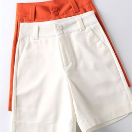 Women's Shorts Casual Women's Shorts Comfortable Elegant Wild Shorts Orange Loose Women's Summer Shorts Fashion Women Pants High Waist Shorts 230504