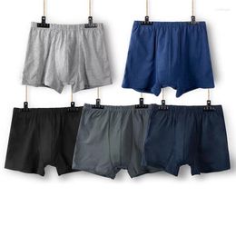 Underpants 5Pcs/Lot Men's Underwear Boxer Mid Waist Four Corners Cotton Loose Breathable Shorts Quick Dry Plus Size 6xL-110kg Male