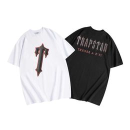 Designer Fashion Clothing Tees Tshirt Trapstar Summer New T-print Street Fashion Brand Loose Casual Trend Men's Women's Same Short Sleeve T-shirt For sale