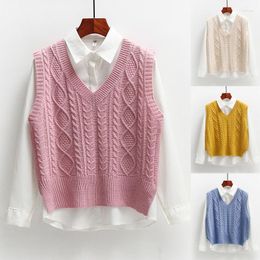 Women's Vests Knitted Sweater Vest Sleeveless Top Women Tank Oversize Loose Pullover Casual Korean Jacket Spring Autumn Clothes