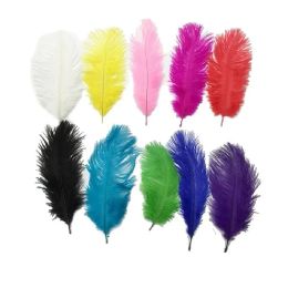 White Ostrich Feather Ostrich Feather Plumes for Wedding Centerpiece Party Event Decor Festive Decoration Many