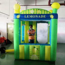 2x2m Personalised lemonade booth inflatable lemon drinking sale drink concession kiosk vendor tent for USA