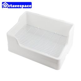Supplies Split Large Rabbit Toilet Wire Spray Paint Bottom Net Firm Pet Bedpan Corner Toilet Box With Grate Potty Easy Care For Rabbits