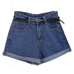 Women's Shorts Women Retro Jeans Shorts Summer High Waisted Rolled Denim Jean Shorts with Pockets Large Size Is Thinner Shorts for Women Z0505