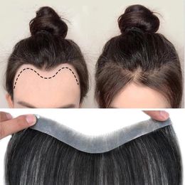 Bangs Anemone Baby Hair Bangs Fringe Forehead Brazilian Human Natural Hairline Hairpieces Replacement System With Tapes remy 230504