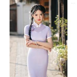 Ethnic Clothing Chinese Traditional National Dress Cheongsam The Summer Elegant Fashion Wind Lace Sweet Girl Dress.