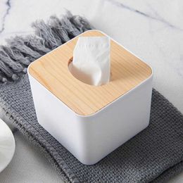 Tissue Boxes Napkins Removable Wooden Cover Tissue Box Mini Tissue Storage Tube Holder Storage Box Car Home Decoration Simple Fashion Tissue Box Z0505