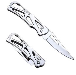 Portable keychain Folding knife Mini Pocket Stainless steel Knives Outdoor camping Hunting Survival Knife EDC tool