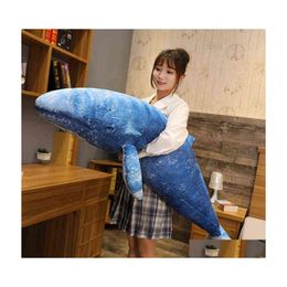 Plush Dolls 130 Cm Big Blue Whale Sea Animals Japanese Stuffed Toys For Ldren Soft Sleep Cushion Kids Baby Gift Drop Delivery Gifts Dhuuq