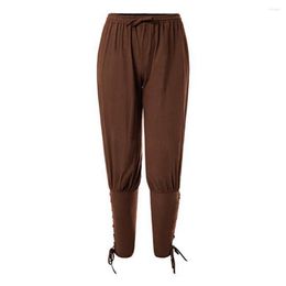 Men's Pants Chic Costume Trousers Gothic Temperament Men Drawstring Ankle Tied Cosplay