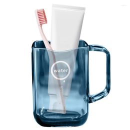 Bath Accessory Set Toothbrush Cup Simple Household Gargle Bathroom Curved Mouth Design Brushing Teeth Storage With Socket