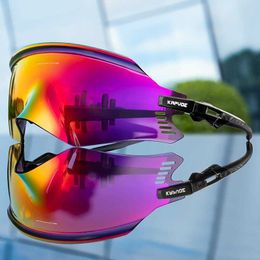 Outdoor Eyewear Outdoor sports men women photochromic sunglasses road mountain bike cycling goggles uv400 goggles 1 lens P230505