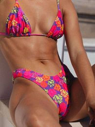 Womens Swimwear Sexy Floral Bikini Woman 2023 Swimsuit Female Micro Thong Bikinis Set Brazilian Summer Beach Wear Swimwear Women Bathing Suit 230504