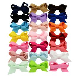 Hair Accessories 20 Pcs/lot Small Safety Bow Tie Hairclip Sweet Solid Whole Wrapped Clips Kids Hairpins 647