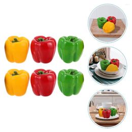 Party Decoration 6 Pcs Fake Bell Peppers Vegetable Foam Model Fruit Toys Prop Po Props Artificiales Para Ornament