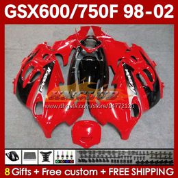 Body For SUZUKI KATANA GSX600F GSXF750 GSXF-750 GSXF 600 750 CC 169No.36 GSX750F 600CC 750CC 98 99 00 01 02 GSXF600 GSXF-600 1998 1999 2000 2001 2002 Fairing red glossy