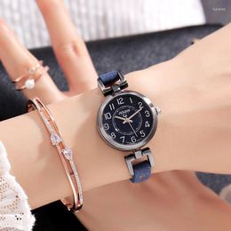Wristwatches Lady Women's Watch Japan Quartz Hours Retro Fashion Antique Style Dress Bracelet Soft Leather Girl Birthday Gift Julius Box